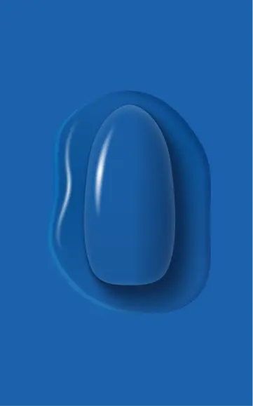 Blue No. 6 nail swatch